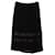 Michael Michael Kors Lace-trimmed Pleated Crepe de Chine Midi Skirt Black Polyester  ref.413821