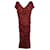 Dolce & Gabbana – Drapiertes Kleid mit Krawatte an der Schulter in Rot mit Pailletten Polyester  ref.413823