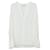 Michael Michael Kors V Neck Flared Cuff Shirt White Silk  ref.413855