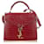 Yves Saint Laurent YSL Bolso satchel de cuero estampado Cassandra con monograma rojo Roja Becerro  ref.413991