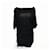[Used] Balenciaga BALENCIAGA Knit Mini Dress Side Gather Short Sleeve Off Shoulder Black Black 36 Wool  ref.414019