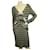 M Missoni Black & Multicolor malha de manga comprida com babado vestido na altura do joelho 42 ISTO Multicor Viscose  ref.414026