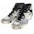 [Usado] Balenciaga BALENCIAGA Zapatillas altas de mármol zapatos reflector 41 blanco Paño  ref.414030