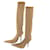 [Used] BALENCIAGA Socks Boots Pumps Knee High Long Pointed Toe Stilettos 36 23cm Beige Cloth  ref.414033