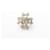 [Used] Chanel CHANEL 06A F Pearl & Bijou Design Ring Ring No. 13 champagne gold Golden Cloth  ref.414037