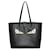 [Occasion] FENDI Sacs Sac BAG BUGS Monster Tote Bag Shopping Bag Python x Cuir Noir  ref.414041