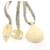 [Used] Chanel Camellia Coco Mark Resin Necklace Pendant Choker Champagne Gold Brand Accessory Plastic String Type Reward Golden  ref.414047