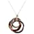 Tiffany & Co [used] TIFFANY / Tiffany SV925 / Metal 1837 Interlocking Circle Pendant / Necklace [g571-10] Golden Silver  ref.414052