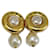 [Used] CHANEL Cufflinks GP x Fake Pearl Gold 95P Golden Cloth  ref.414055