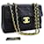 Chanel Jumbo 13"Maxi 2.55 Bolso de hombro con cadena de solapa Piel de cordero negra Negro Cuero  ref.414192