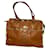 Vintage Burberry leather shoulder bag with nova trim Brown Multiple colors Caramel Cloth  ref.414302