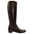 Prada Nicola Knee-High Riding Boots in Black Calfskin Leather Pony-style calfskin  ref.414312