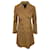 Trench-coat à boutonnage doublé Emporio Armani en laine vierge marron  ref.414360