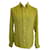 Camisa Hermès con estampado de seda verde  ref.414413