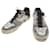 [Occasion] Chaussures BALENCIAGA blanc × noir taille40 Cuir Argenté  ref.414796