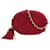 [Used] CHANEL Coco Mark Round Chain Shoulder Bag Suede Red Fringe Vintage  ref.414822
