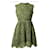 Valentino Leaf Lace Dress Green Cotton Polyamide  ref.415043