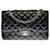 Chanel Rara e excepcional bolsa Timeless Jumbo Flap da coleção "Bijoux" em pele de cordeiro acolchoada preta, Garniture en métal argenté Preto Couro  ref.415061