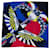 foulard Lancel Soie Bleu  ref.415066
