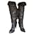 Galliano knee-high tube boots Bronze Leather  ref.415205