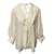 Blusa com babados Alexander McQueen em seda branca Branco  ref.415478