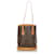 Bucket Louis Vuitton Brown-Monogramm-kleiner Eimer Braun Leder Leinwand  ref.415753