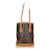 Bucket Louis Vuitton Brown-Monogramm-kleiner Eimer Braun Leder Leinwand  ref.415755