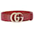Gucci Ceinture en cuir perle GG Rouge  ref.415889