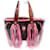 Louis Vuitton Neverfull SM Pink Dunkelbraun Leder Leinwand  ref.416808