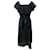 Lisa Marie Fernandez Mira Kleid aus schwarzer Broderie Anglaise Baumwolle  ref.416873