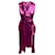 Maje Ruffled Wrap Dress in Purple Polyester  ref.416891