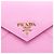 Pochette Prada Move Envelope in Vitello Rosa - vista 8