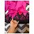 Giacca Casadei Rosa Fuchsia con Volant e Pizzo Nero Fuschia - vista 16