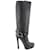 Gucci Da donna 35.5 Stivali con morsetto in pelle nera  ref.417627