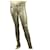 Reiko Alanis Metallic Silver Pants Elasticated Skinny Trousers size 26 Silvery Cotton Polyester Lycra  ref.418023