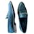 Tod's Mocassin en cuir breveté Business Bleu  ref.418385
