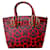 Christian Louboutin Eloise Small Calf Empire Leopard Print Bag Red Leather  ref.418569