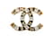Other jewelry NEW CHANEL BROOCH CC LOGO & STRASS IN GOLDEN METAL GOLDEN NEW BROOCH JEWEL  ref.418609