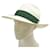 NEW ROLEX PANAMA ROLAND GARROS HAT 54 IN CREAM RAPHIA AND GREEN HAT CANVAS Rope  ref.418642