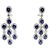 ORECCHINI CON CIONDOLO IN ARGENTO STERLING E ZAFFIRO NEW BURMA ORECCHINI NUOVI