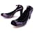 NEW CHANEL BALLERINAS SHOES WITH G HEELS26644 38.5 LEATHER & VELVET SHOES Purple  ref.418877