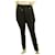 Autre Marque Black Pleated Button Front Closure Breeches Pants Trousers – size 40 It / US 4 Polyester Viscose Elastane  ref.419426