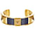 Bracelet Hermès Gold Medor Stud Métal Doré Violet  ref.420050