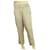 Autre Marque Pantaloni cropped in viscosa con vita elasticizzata beige brillante Milla Pantaloni taglia S Raggio  ref.420115