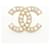 Chanel CC DIAMANTES E PEARL BROOCH Dourado Metal  ref.420688