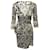 Vestido Wrap Diane Von Furstenberg em Seda Estampada em Preto e Branco  ref.420756