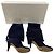 Chloé Chloe Hannah Fringe Kniehohe Stiefel aus blauem Wildleder Marineblau - Ansicht 7