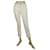 Reiko Cream Vanilla Pale Yellow Pants Elasticated Skinny Trousers size 2 Cotton  ref.421126