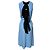 N°21 N °21 Vestido midi con lazo grande en la espalda en acetato azul - vista 2