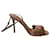 Zapatos de tacón Valentino Garavani Rose Edition en cuero marrón Castaño  ref.421864